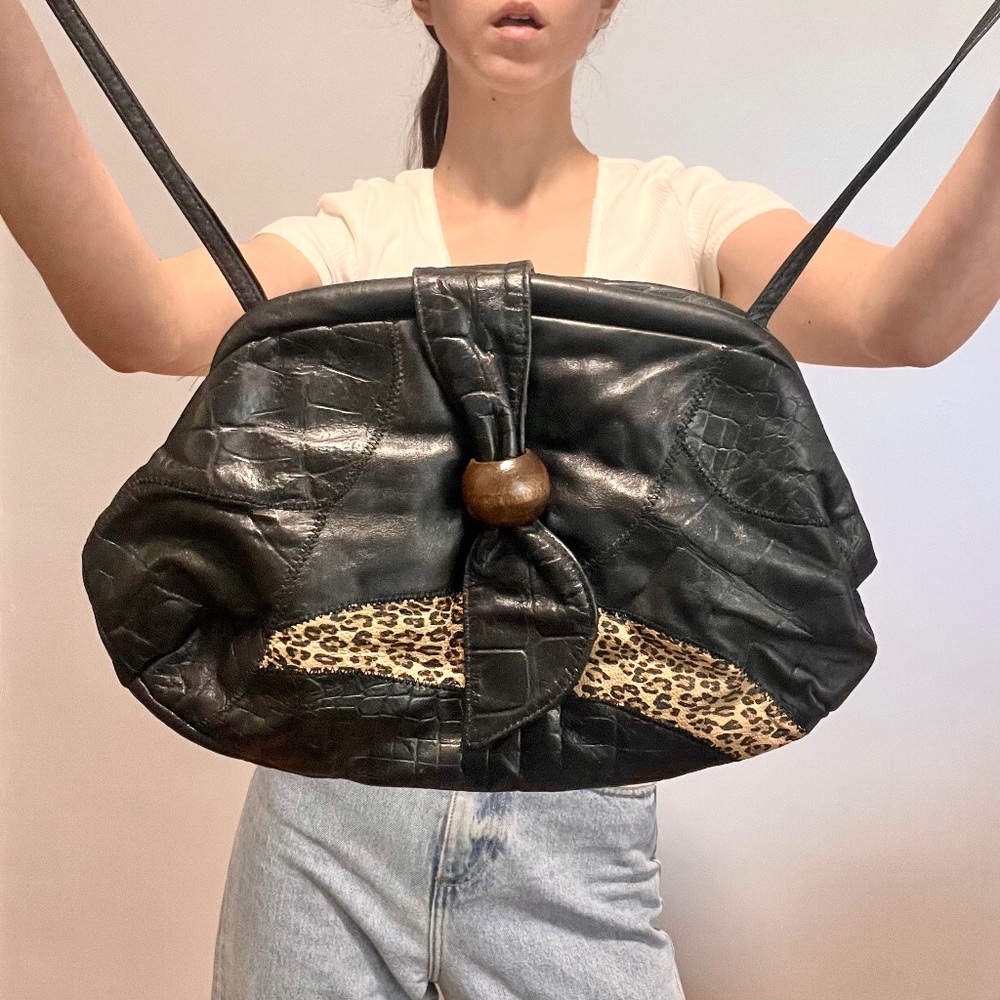 Vintage 90s Patchwork Purse Crossbody